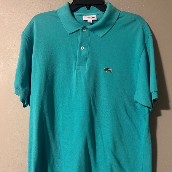Lacoste Classic Fit Polo Shirt Mens US XL FR 6 Blue Short Sleeve‎ Logo Cotton - Picture 1 of 5